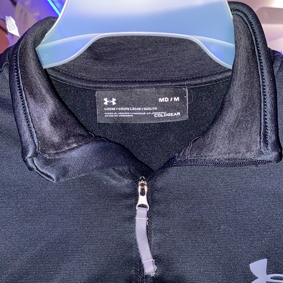 Men’s size M under armour black half zip up - Picture 4 of 4